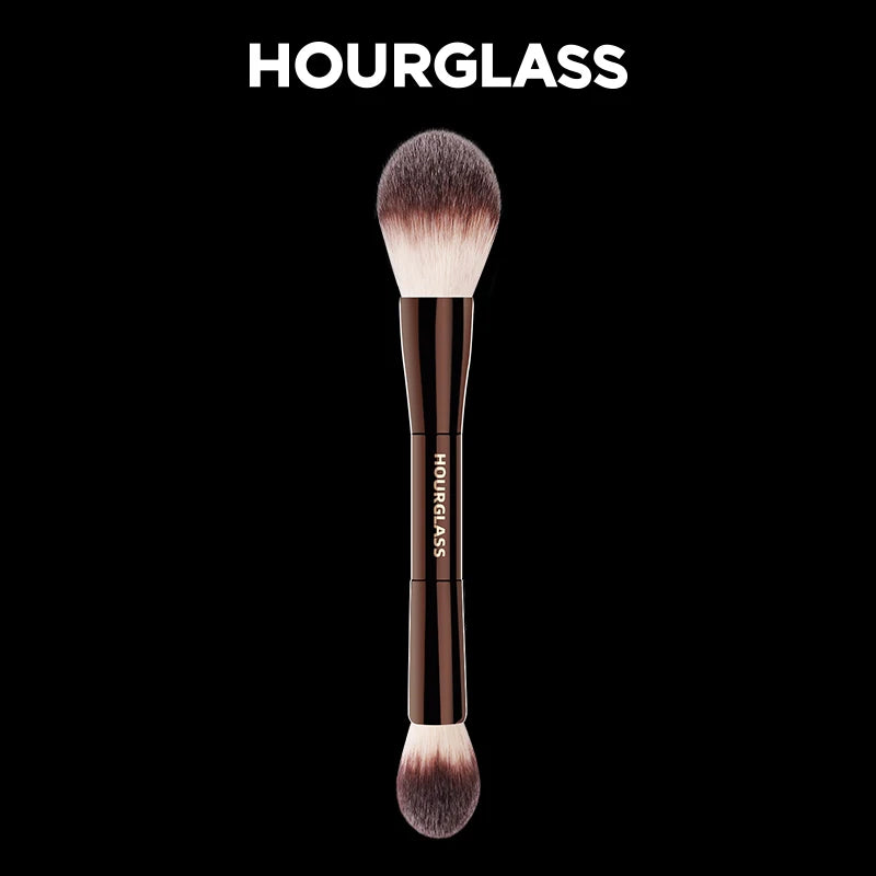 Double Head Powder Makeup Brush No.18 Veil Face Powder Brush Synthetic Fiber
