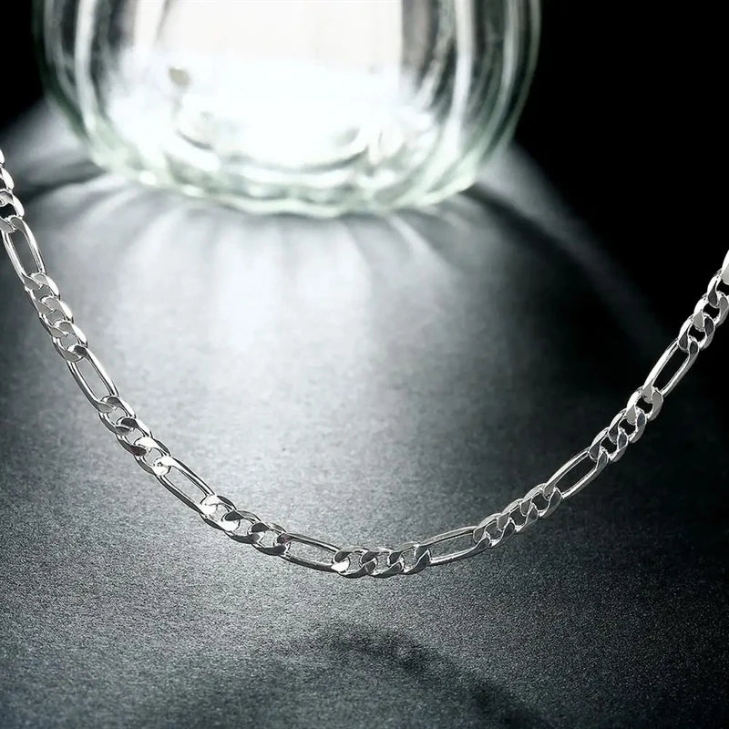 Sterling Silver Necklace for Women 4MM Fine Chain 16-30 Inch Jewelry Gift