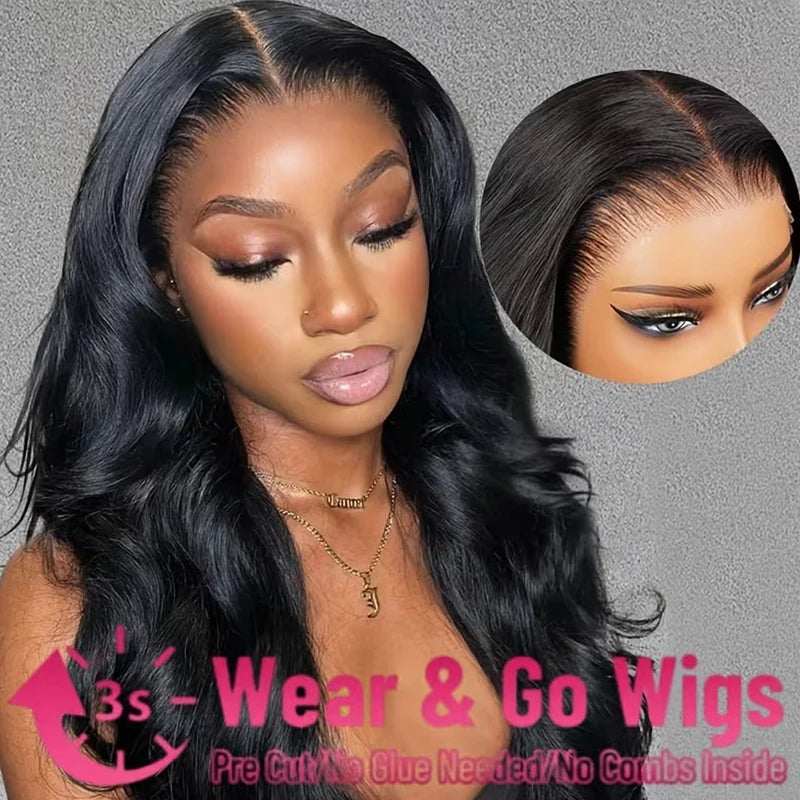 Glueless Human Hair Wigs 9x6 HD Body Wave Pre Plucked & Bleached Knots - Multiple Lengths