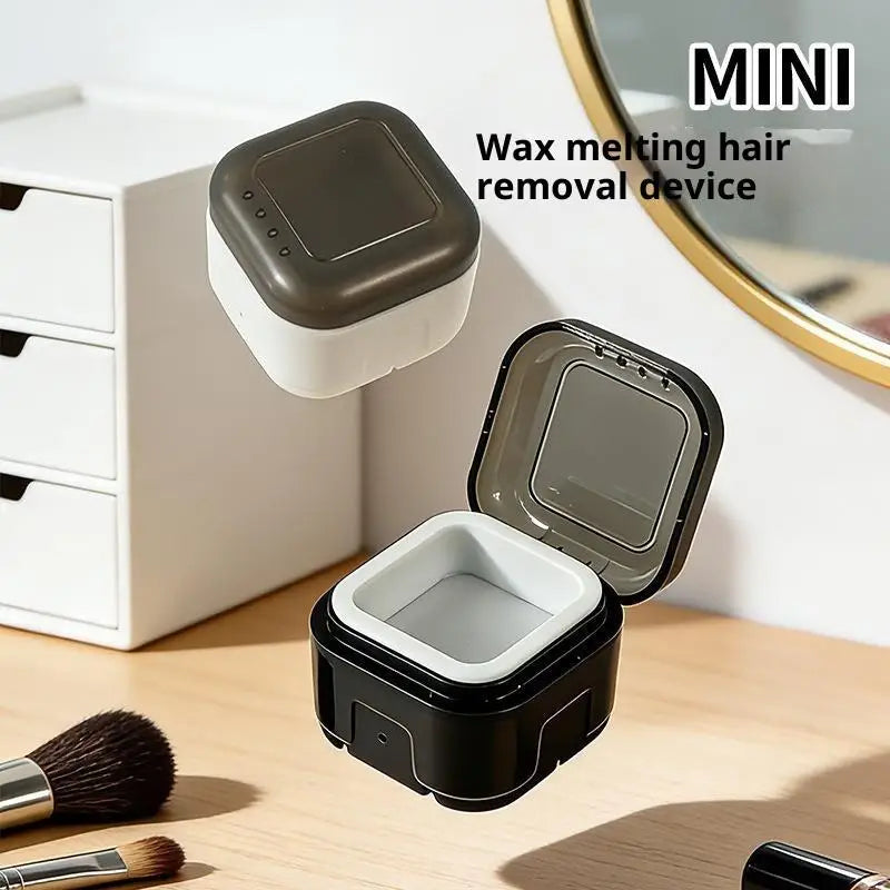 Mini Wax Heater & Warmer Kit for Facial & Nose Hair Removal - Portable Silicone Bowl
