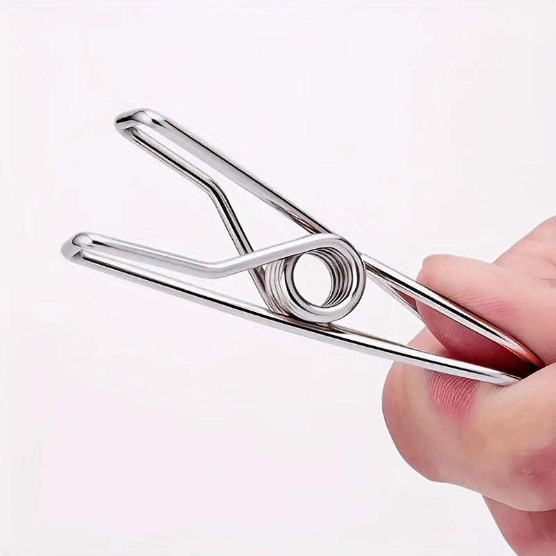 20pcs Stainless Steel Clothes Pins - Durable Multi-Purpose Laundry & Home Clips