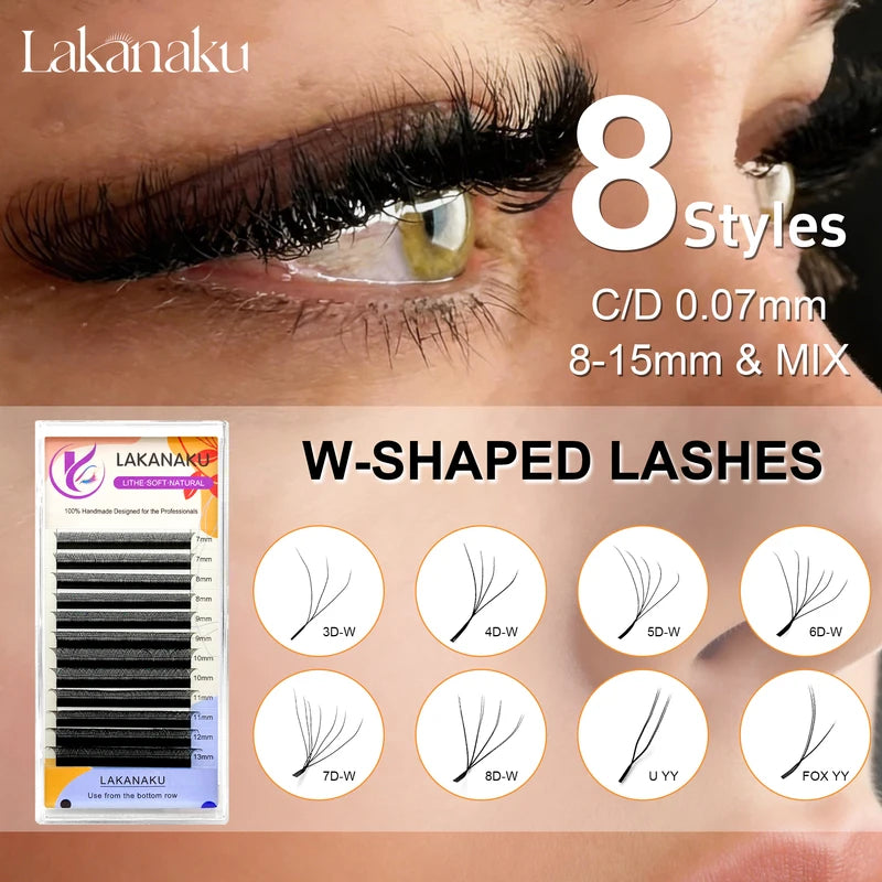 Volume Premade Eyelash Extensions - Y/YY/4D/5D/6D/7D/8D Fans, Flexible & Thick