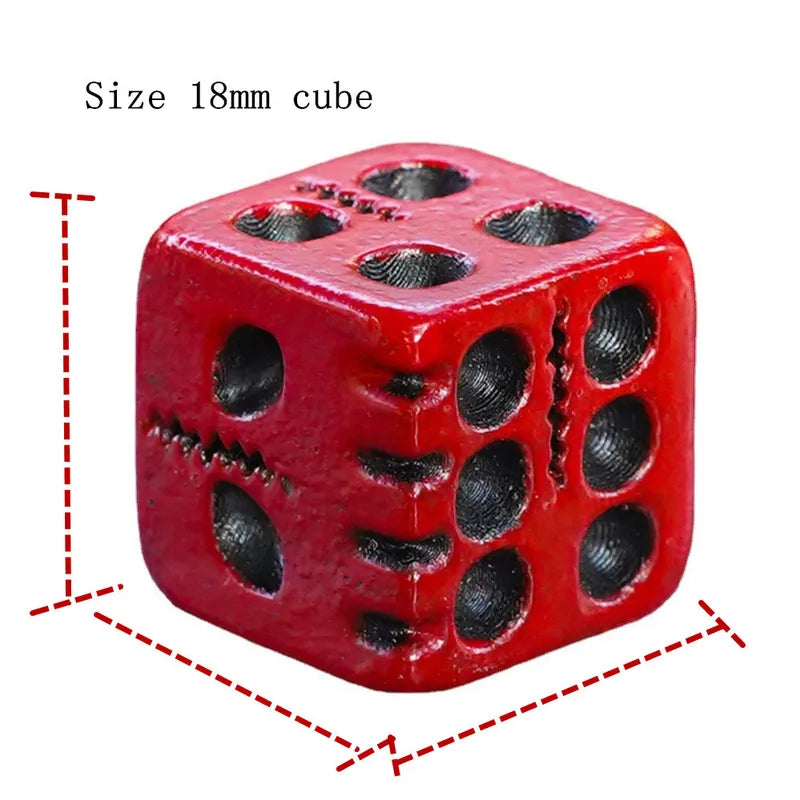 Resin Skull Dice Set - Halloween Board Game Decor & Desk Toy, 18mm, 5pcs