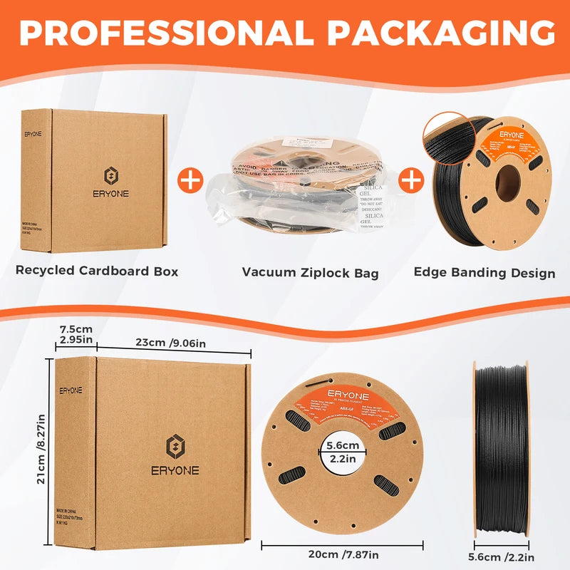 Glass Fiber ABS Filament for 3D Printing - 1, 3, 5, 10kg Wholesale Spools