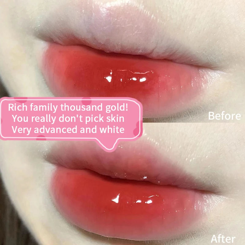 Long-Lasting Moisturizing Lip Gloss with Mirror Waterproof & Halo-Dyeing