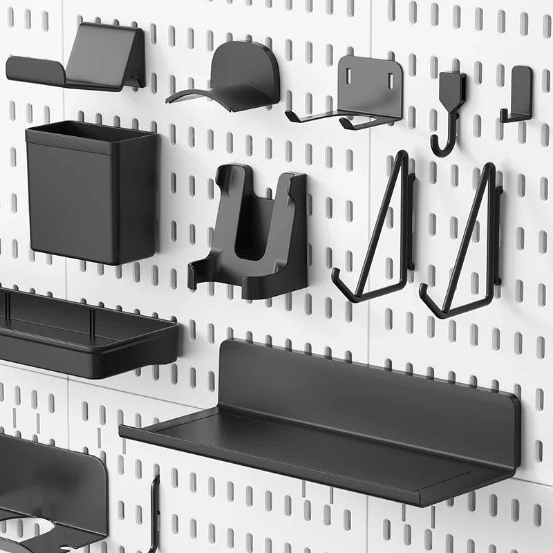 Wall-Mounted Pegboard Organizer Rack for Wall Storage & Display