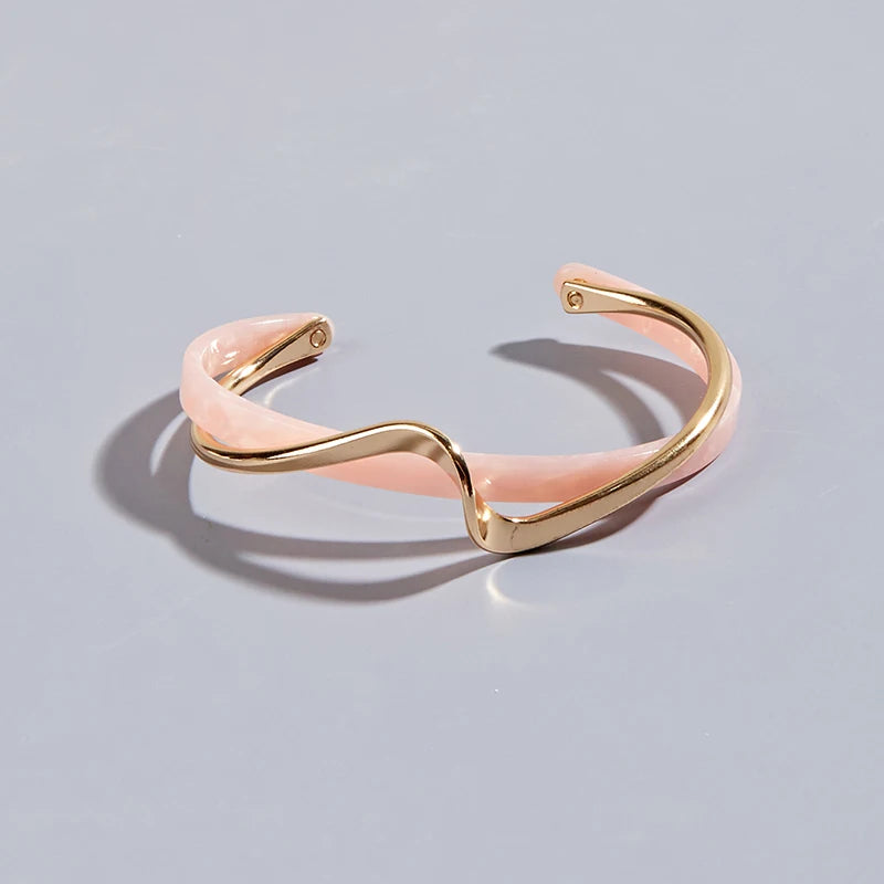 Geometric Metal C-Shaped Bracelets for Women - Jewelry Gift