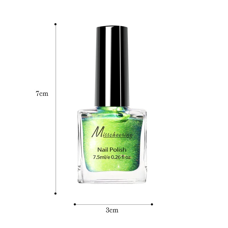 7.5ml Rainbow Magnetic Nail Polish - Quick Dry Cat Eye Varnish for DIY Nail Art