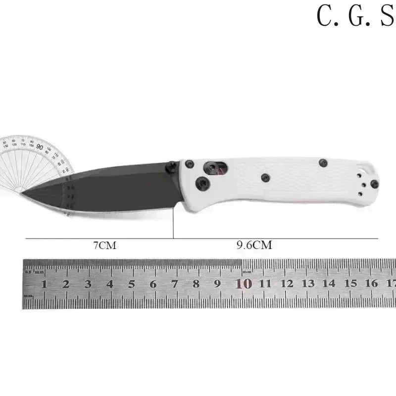 Nylon Wave Fiber Handle Folding Pocket Knife - Outdoor Camping Hunting Tool