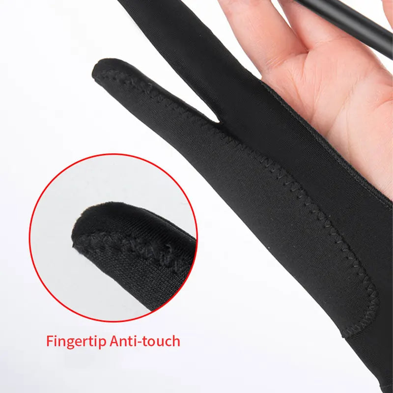 Two-Finger Touch Screen Gloves for Digital Drawing and Tablet Use - Anti-fouling Art Gloves