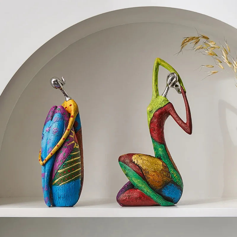 Abstract Nordic Style Creative Home Decor Figurine for Living Room Modern Art Sculpture