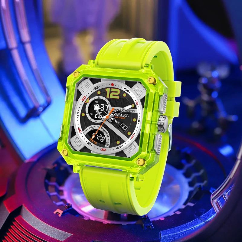 Digital Sports Watch Men Waterproof 50M LED Backlight Stopwatch Alarm