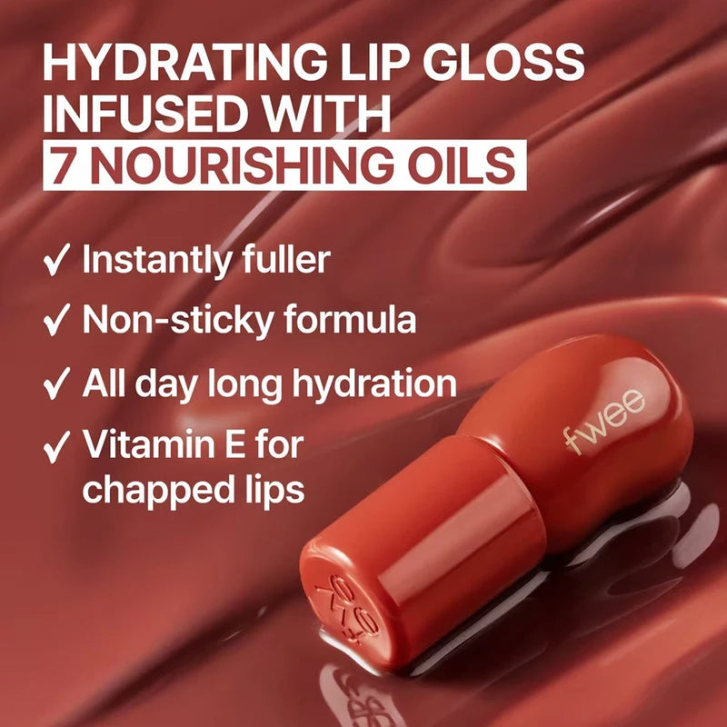 3D Volumizing Lip Gloss - Hydrating, Clear Shine, Non-Sticky, Korean Makeup