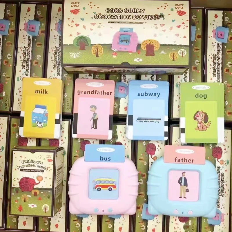 Educational Talking Flash Card Learning Toy for Kids Ages 2-6 – Portable Electronic Language Machine