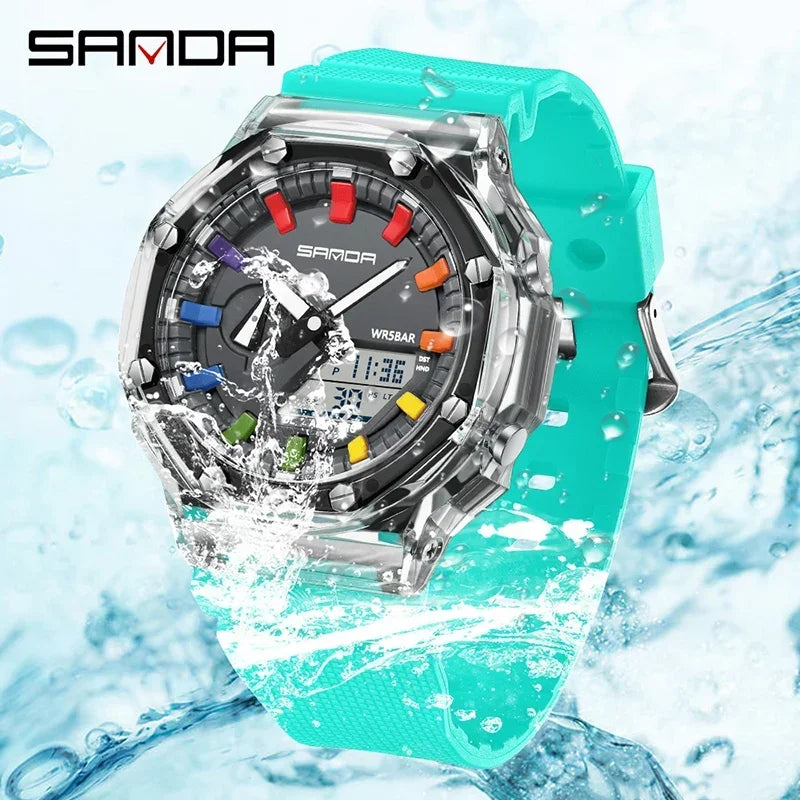 LED Digital Outdoor Military-Style Wristwatch with Alarm & Stopwatch