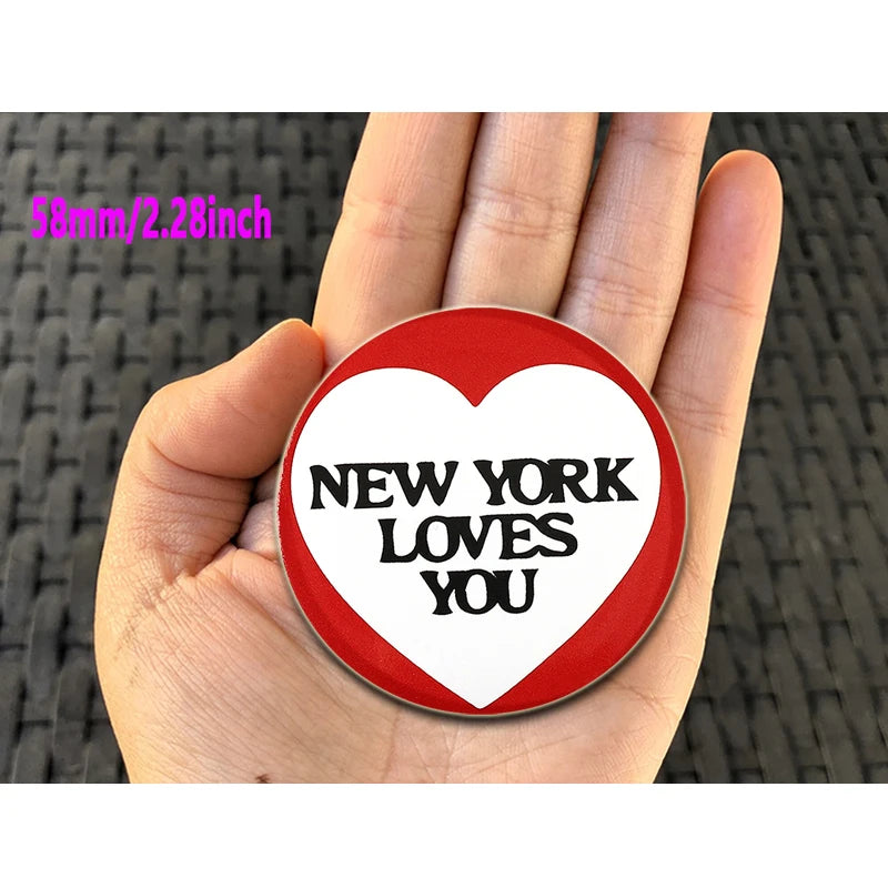 Creative Round Animal Letter Pins Cartoon Character Brooch Badge for Kids & Friends