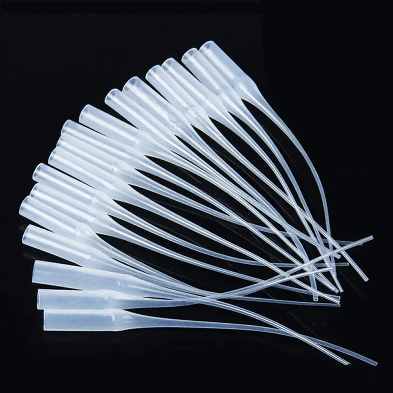 100Pcs Glue Dispenser Tips for Bottles - Rubber Hose & Drip Tube Replacement