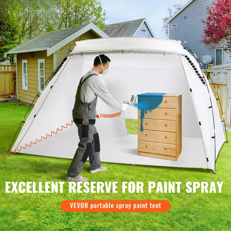 Portable Paint Booth Shelter 7.5x5.2x5.2ft Foldable Spray Painting Tent for Furniture & Crafts