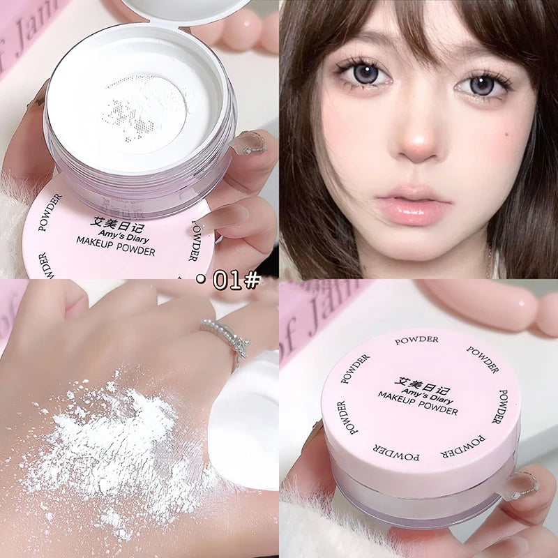 Translucent Loose Powder Makeup Set with Oil Control & Matte Finish - 35g
