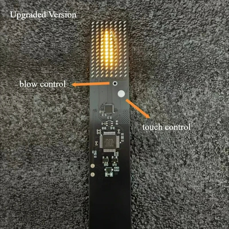 Electronic Candle Simulation Flame Pixel Torch Desktop Ornament Home Decor