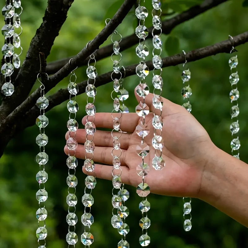 5pcs Crystal Glass Garden Suncatchers Set Outdoor Decor Wedding Party Accessories