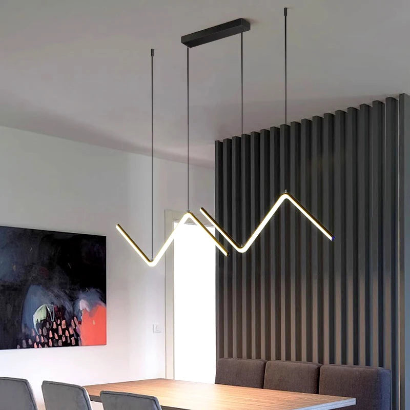Modern Pendant Chandelier for Bedroom Ceiling Interior Lighting - Adjustable LED Lamp