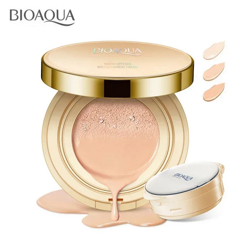 Waterproof Long Lasting BB Air Cushion Foundation CC Concealer Brightening Makeup