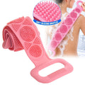 Silicone Back Massage & Exfoliating Bath Sponge - Shower Body Scrubber