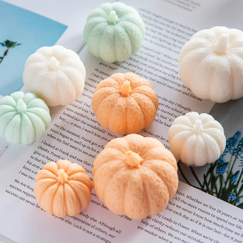 Pumpkin Silicone Candle Molds for Halloween Crafts & Baking - Multiple Colors