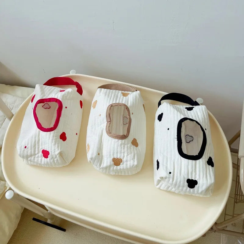 Cartoon Animal Flip Cover Tissue Box & Wet Wipes Holder - Car Hanging Storage
