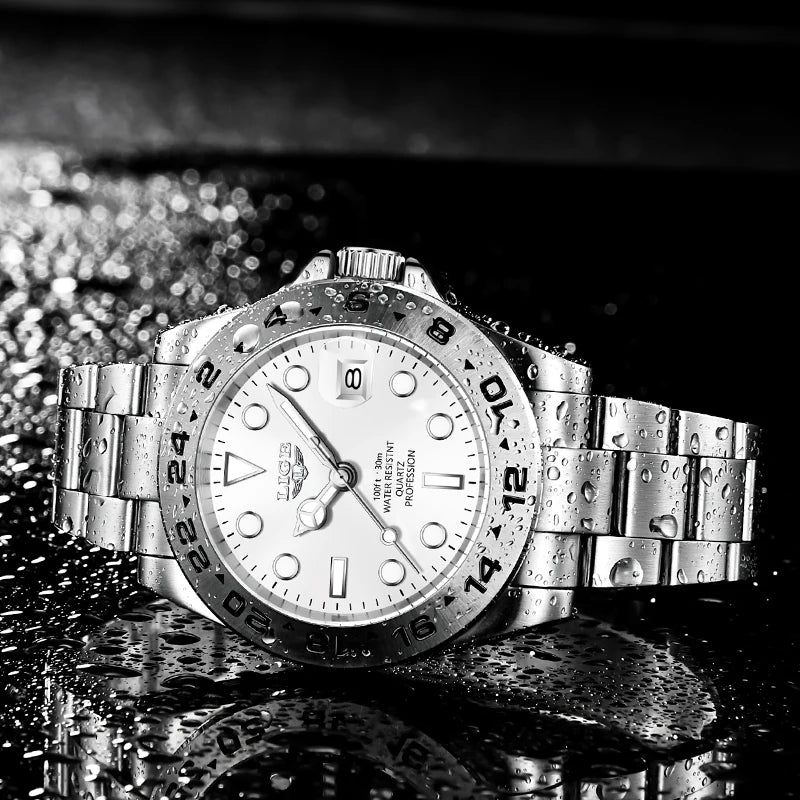 Men's Luxury Sport Watch Waterproof Full Steel Quartz Military Watch