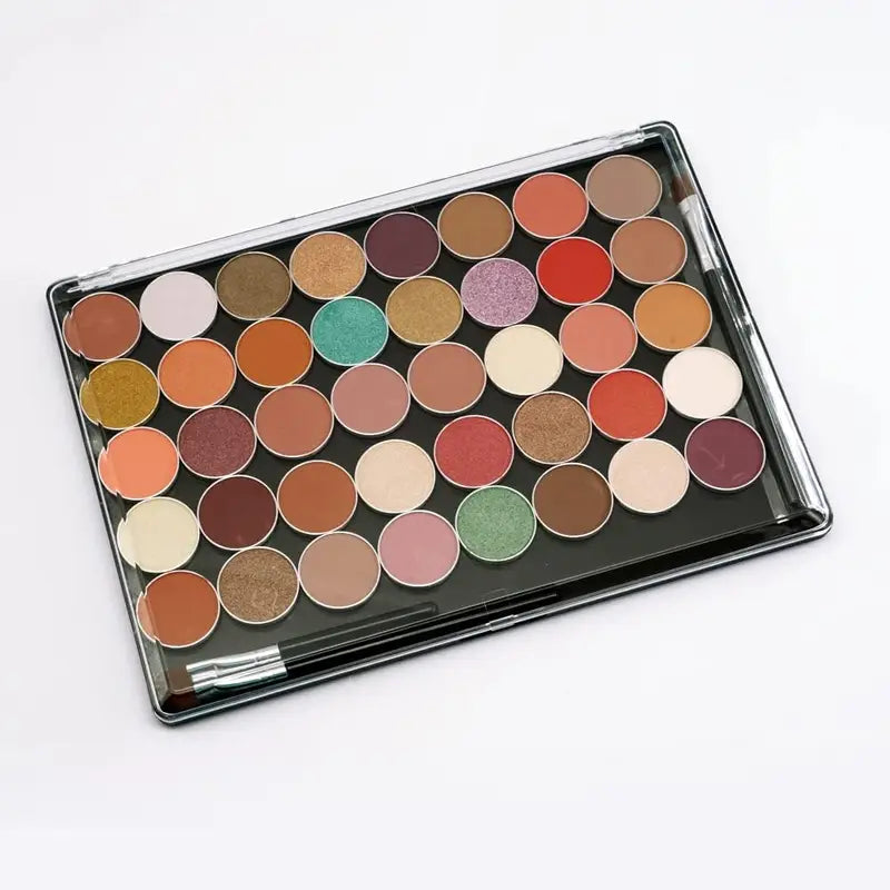Magnetic Eyeshadow Palette with 20 Metal Stickers Makeup Storage Box DIY Cosmetic Organizer