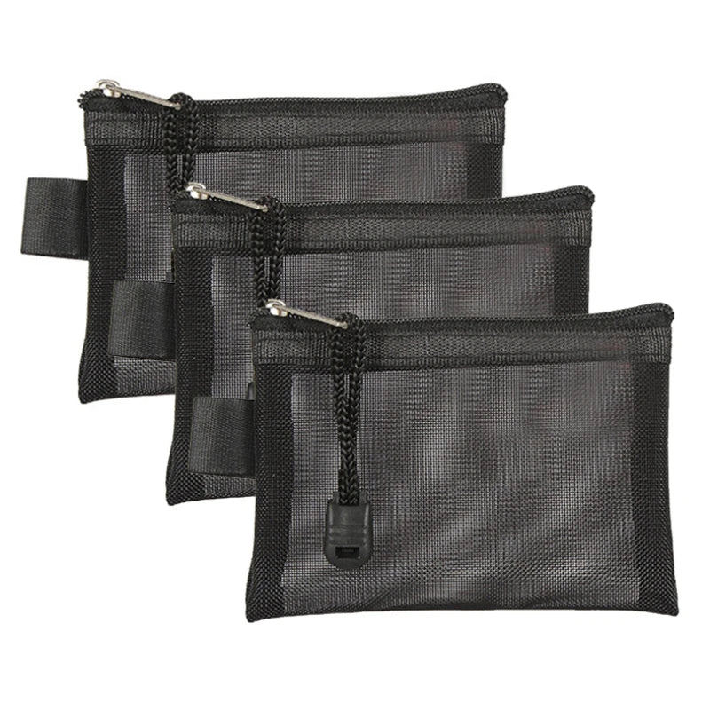 Mesh Coin Purse Wallet for Women Clear Zipper Storage Bag Small Purse