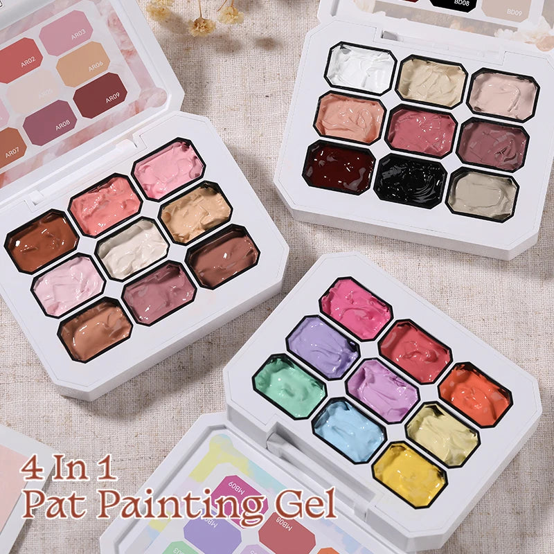 9 Colors Gel Nail Polish Set for Gradient & Stamping - UV & LED Compatible