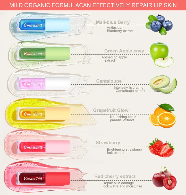 Color-Changing Lip Gloss Set with Fruity Scent - Moisturizing & Long-Lasting Hydrating Lip Tint