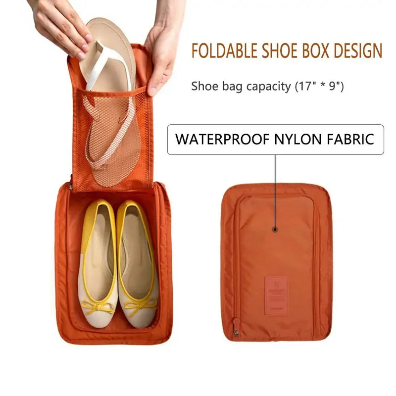 Portable Folding Shoe Storage Bag Waterproof Travel Organizer for Shoes