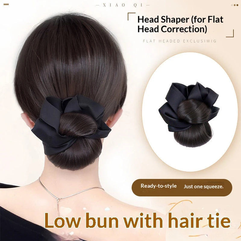 Natural Synthetic Ponytail Hair Bun Clip - Fluffy Claw Chignon for Women