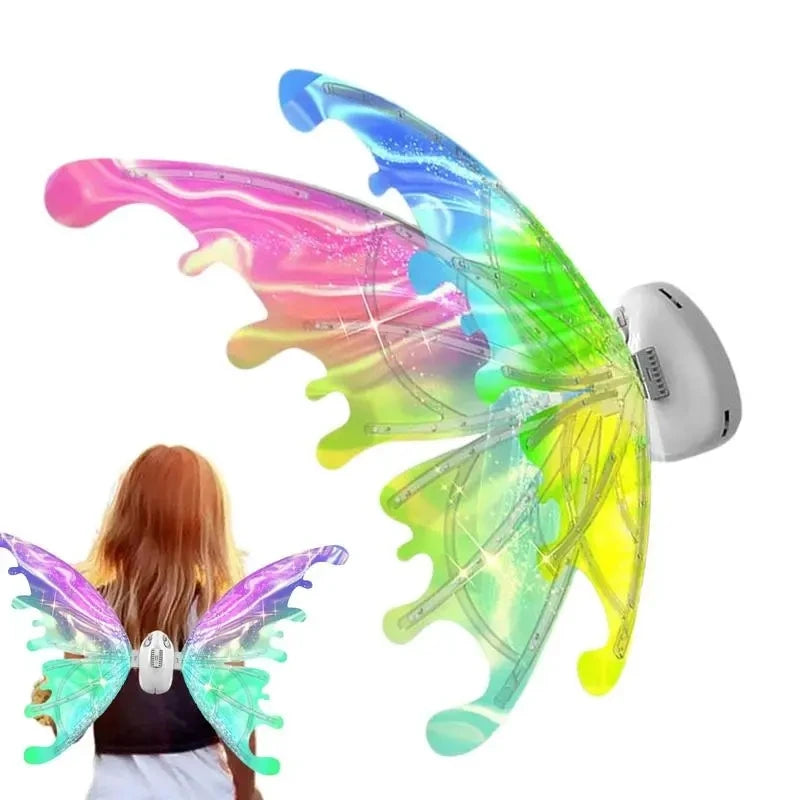 Kids Electric Butterfly Wings Costume with LED Lights for Halloween & Parties