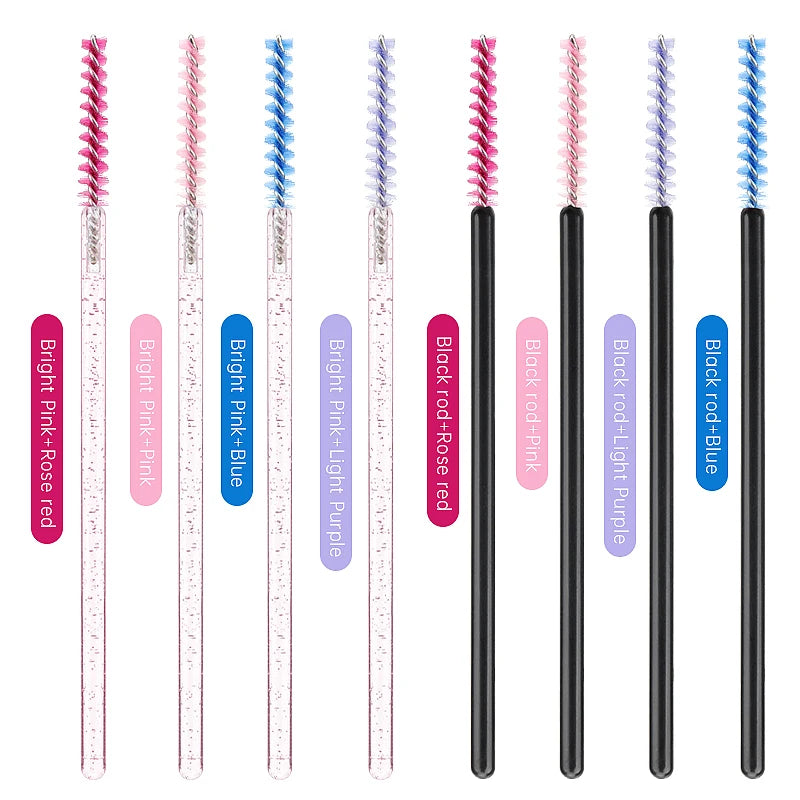 Disposable Makeup Brush Set 50pcs Eyelash Microbrush Mascara Wands Applicator