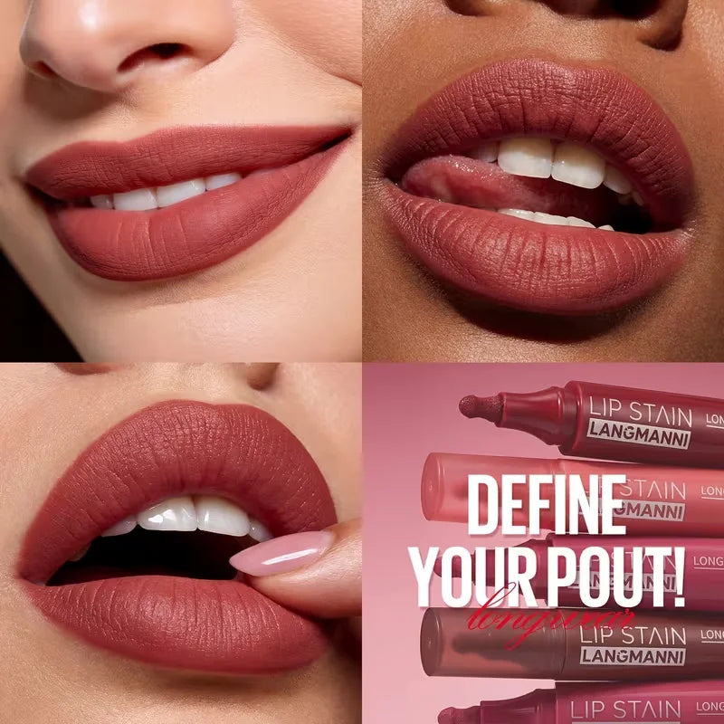 Long-Lasting Waterproof Matte Lip Stain & Lip Liner Pen for Women