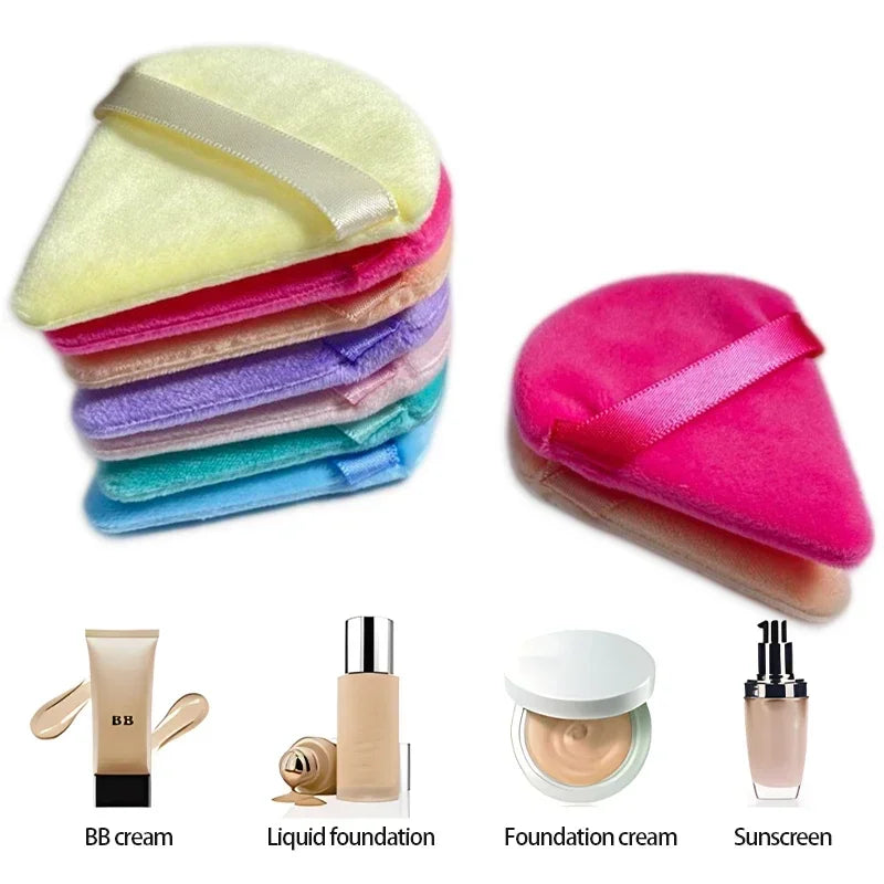 Velvet Triangle Makeup Sponge Set - Washable Foundation Powder Blush Tool
