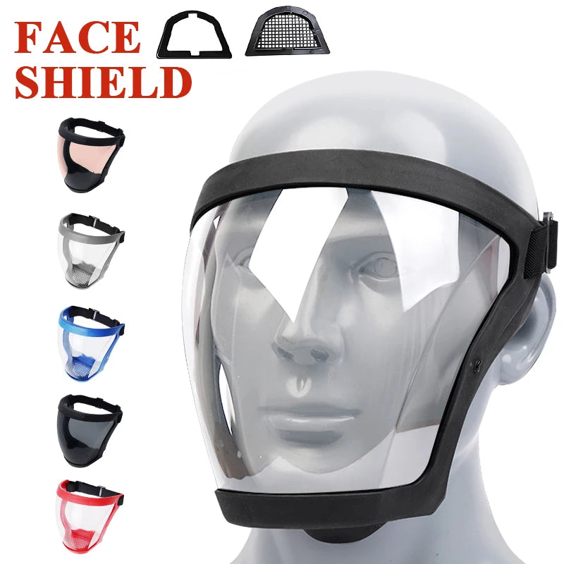 Full Face Shield Mask Reusable Protective Face Cover for Work & Kitchen Safety