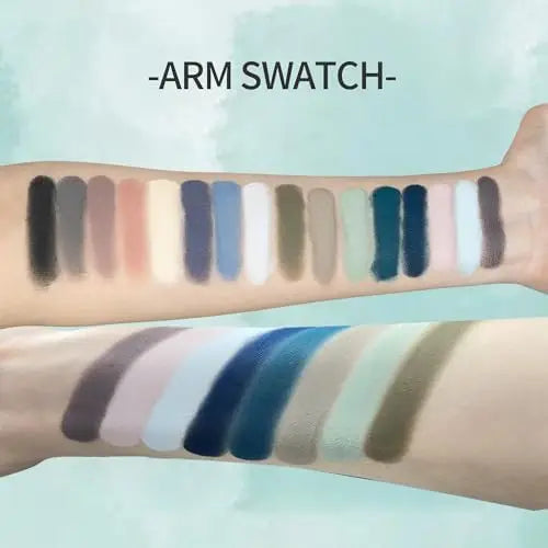 Colorful Eye Shadow Palette with 16 Shades - Matte & Pearl Finishes for Smoky & Daylook Makeup