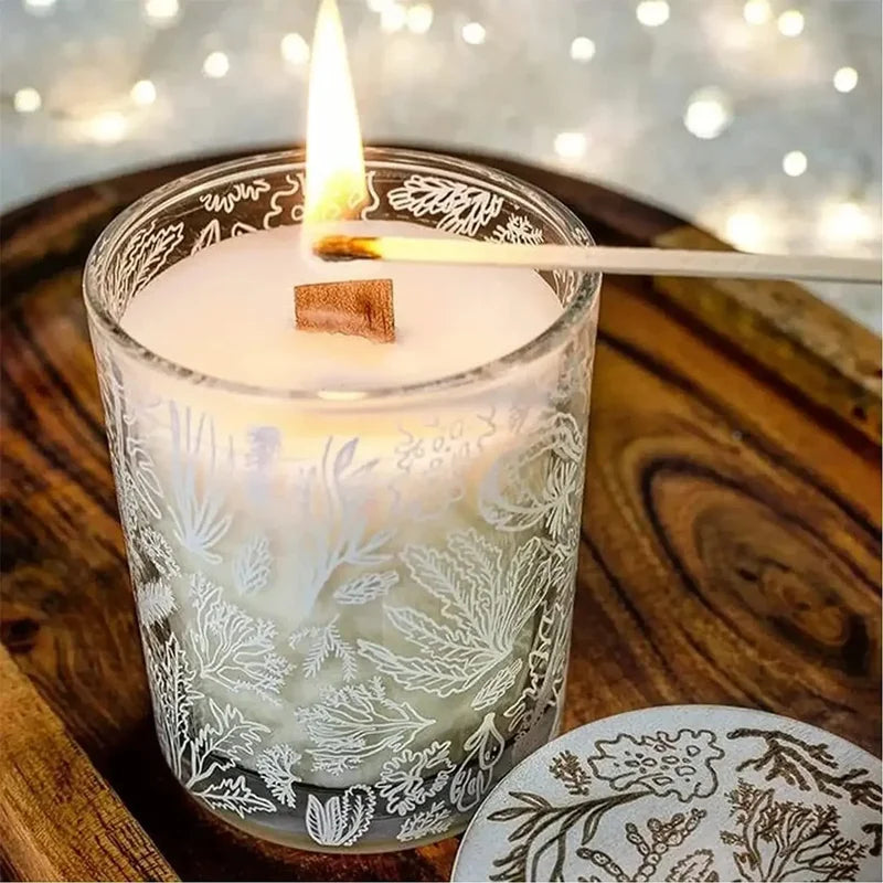 Handmade Soy Wax Candle Kit with Wooden Wick for DIY Aromatherapy Crafts