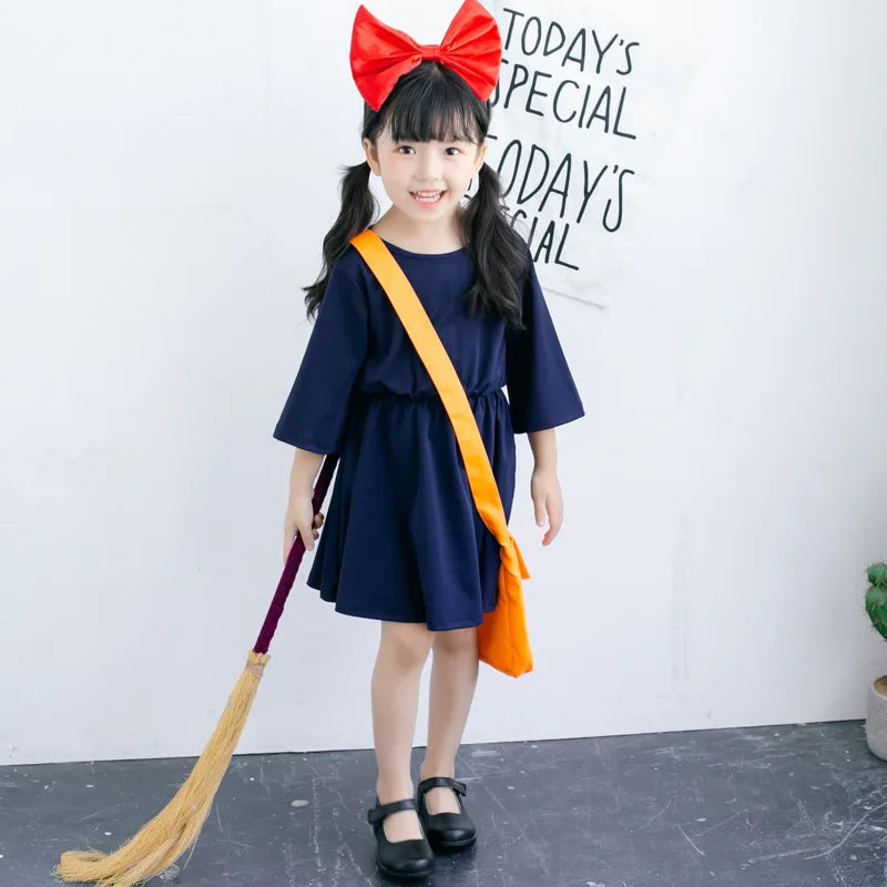 Kids Halloween Costume Little Witch Dress for Children Cosplay Dress-Up