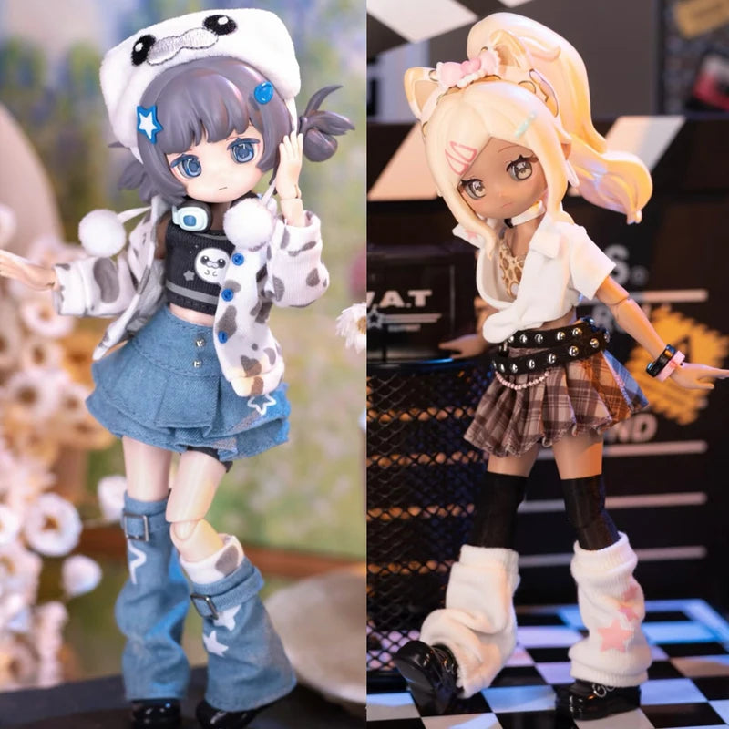 Cute Action Figure Doll Blind Box Toy Set - Movable Joints, Trendy Collectible Gift