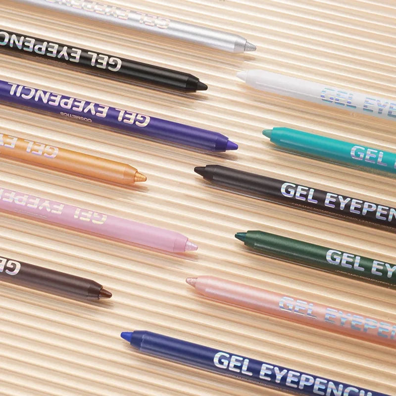 Waterproof Pearlescent Eyeliner Pencil Set - Matte, Long-Lasting, Multiple Colors