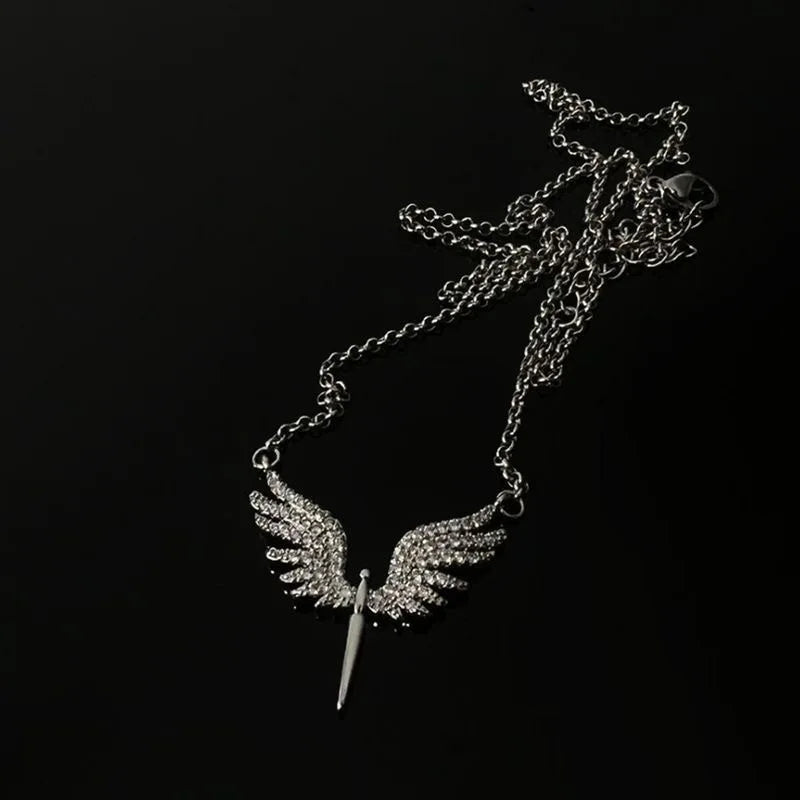 Creative Angel Wings Pendant Necklace Jewelry All-Match Clavicle Chain Charm