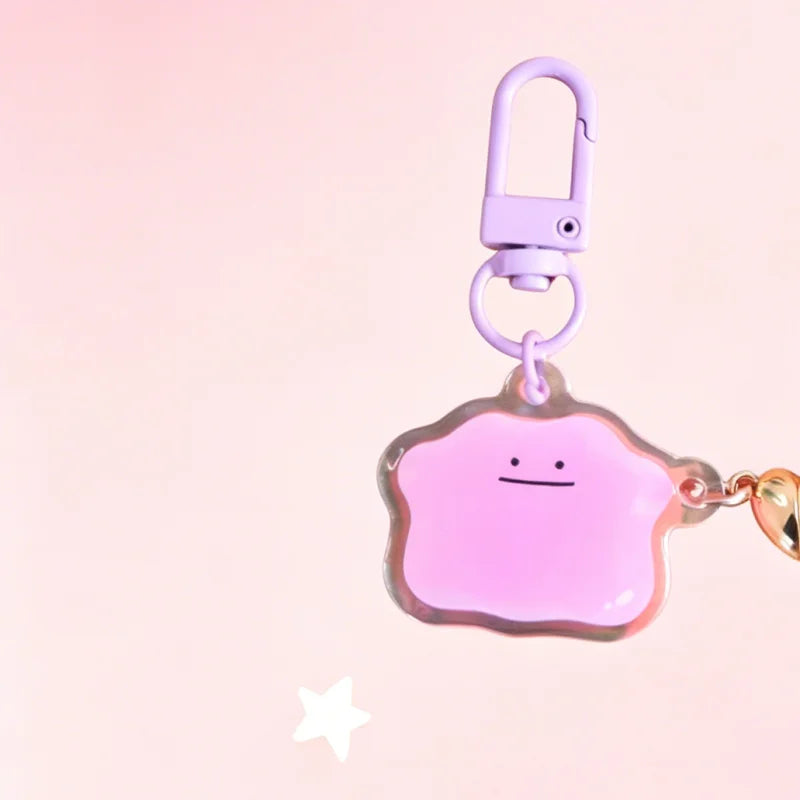 Matching Heart Acrylic Keychain Pair - Magnetic Couple Bag Charm