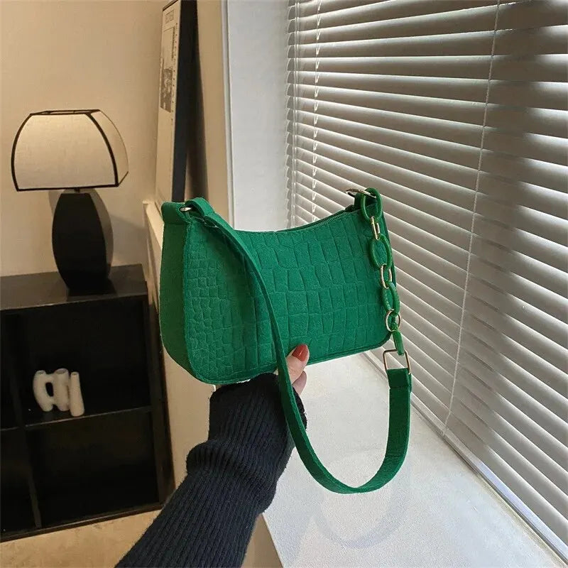Retro Small Square Shoulder Bag for Autumn 2024 - Casual Handheld Underarm Crossbody